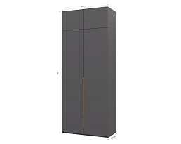 Изображение товара Распашной шкаф Пакс Альхейм 22 grey (gold) ИКЕА (IKEA) на сайте adeta.ru